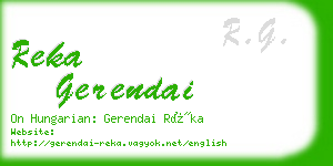 reka gerendai business card